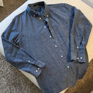 Nordstrom Casual Blue Button-Down Shirt